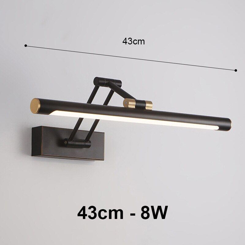 Mirror light led wall lamp modern bathroom wall light 43cm 58cm ac85 - 265v indoor lighting bedroom wall sconces light fixtures