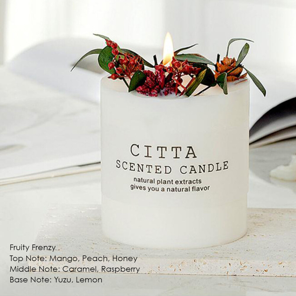ABS Citta Scented Candle Dried Flowers Fruits Fragrance Natural