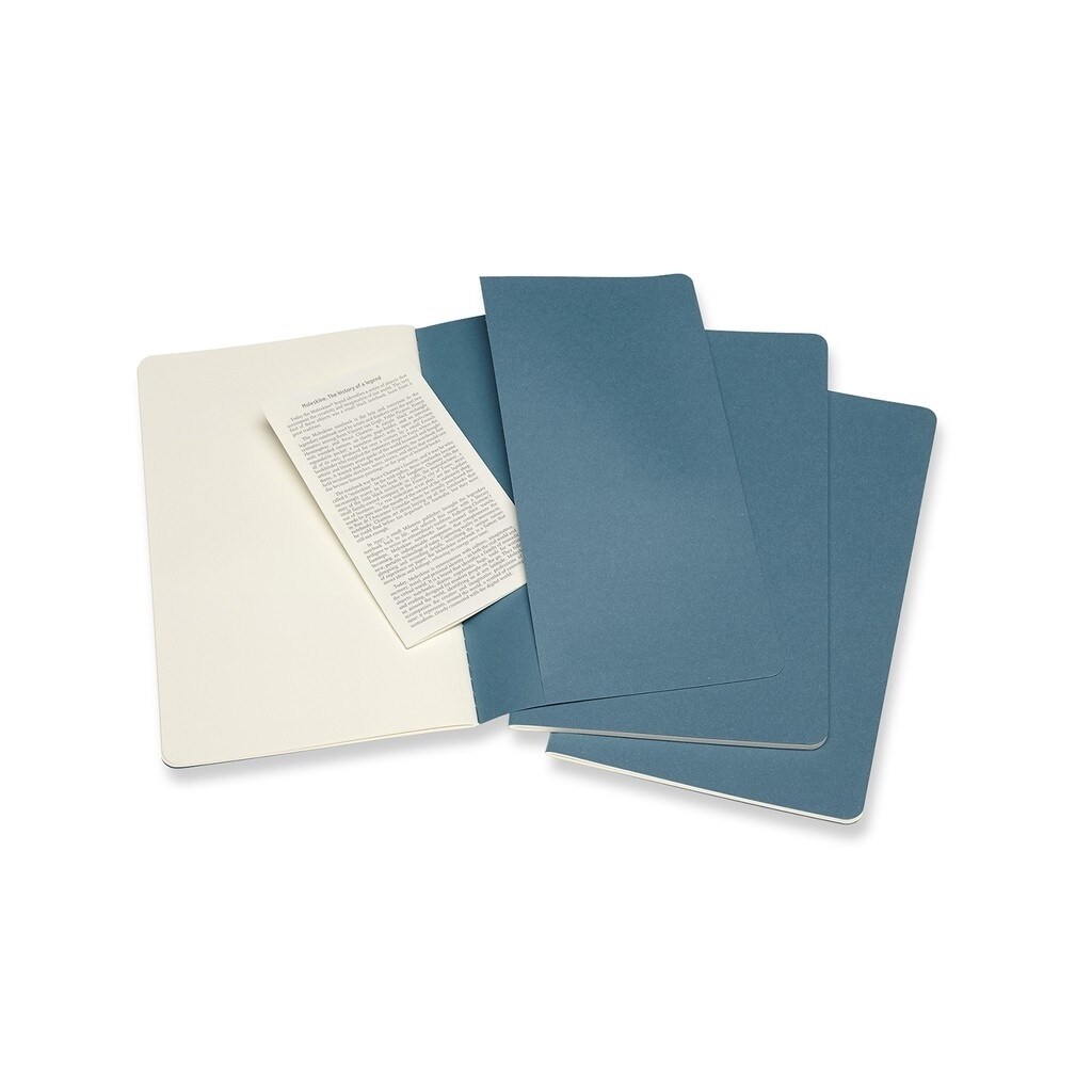 {HAOYA Stationery Store} Moleskine Cahier Journal Notebook Set of 3 (Brisk Blue)