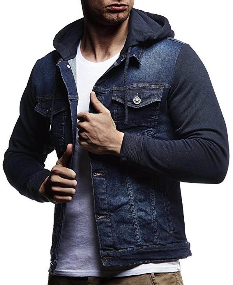 men's casual jacket hooded cardigan sweatshirt