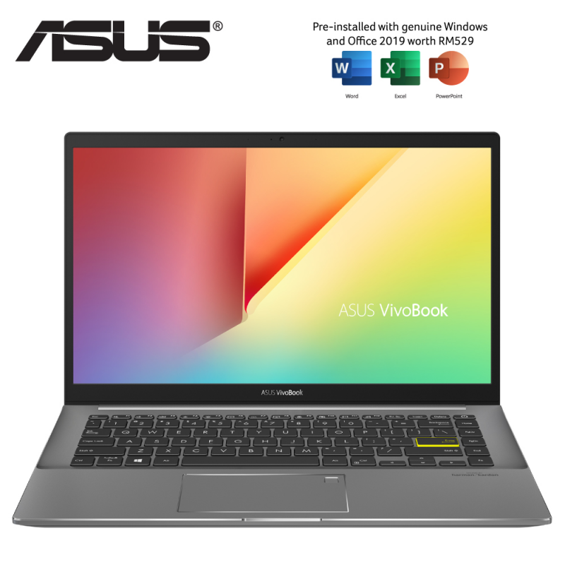 Asus VivoBook S14 S433E-AAM433TS 14 FHD Laptop Indie Black ( I7-1165G7, 8GB, 512GB SSD, Intel, W10, HS ) Malaysia