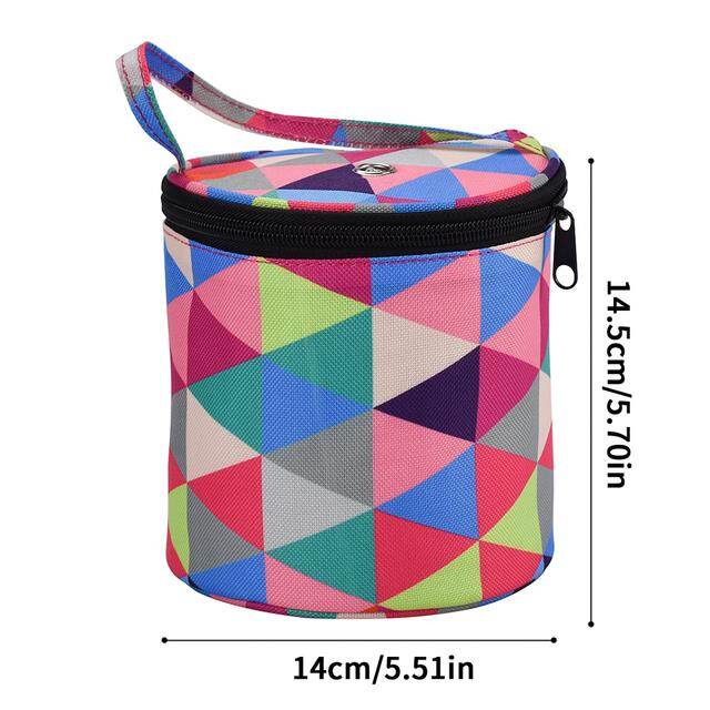 2021 New Round Knitting Bag Home Daily Storage Bag Wool Yarn Crochet Sewing Needle Handbag Weaving Tool Tote Yarn Storage