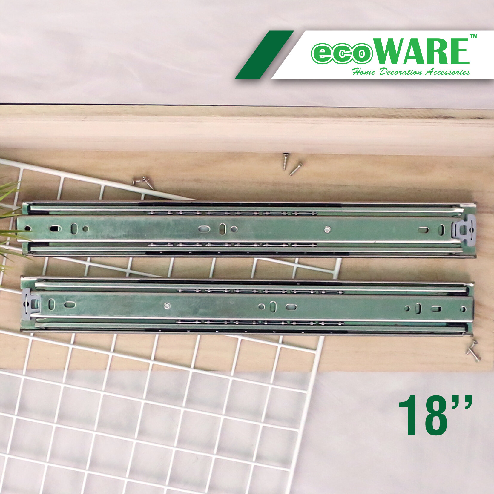 ecoWARE NJ5065 Full Extension Drawer Slide High Performance Drawer