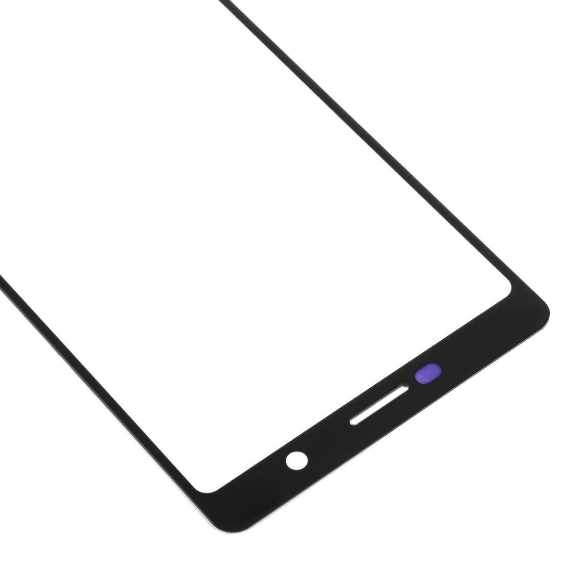 AboutCellphone Front Screen Outer Glass Lens for Nokia 7 Plus / E9 Plus (Black)