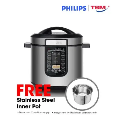 Philips HD2137/62 All-In-One Pressure Cooker 6L With Free Stainless Steel Pot