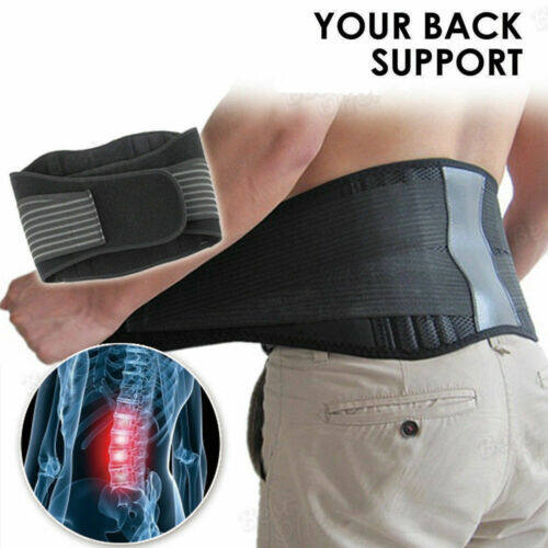 Magnetic Back Support Brace Belt Lumbar Lower Waist Double