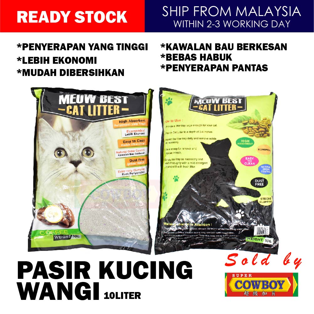 Meow Best Cat Litter Pasir Kucing Wangi 10l Lazada