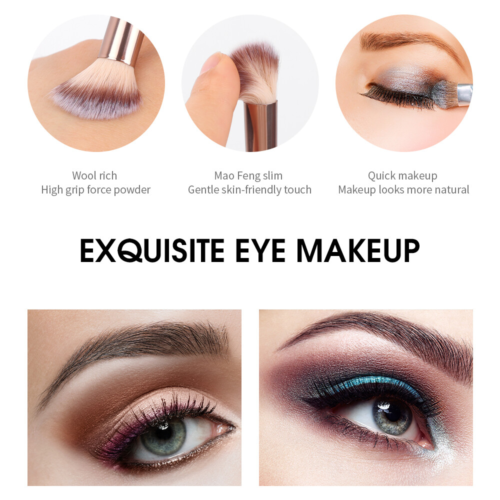 12PCS Makeup Brushes Set Eye Shadow Blending Eyeliner Eyelash Eyebrow Blush Make Up Brush Tools