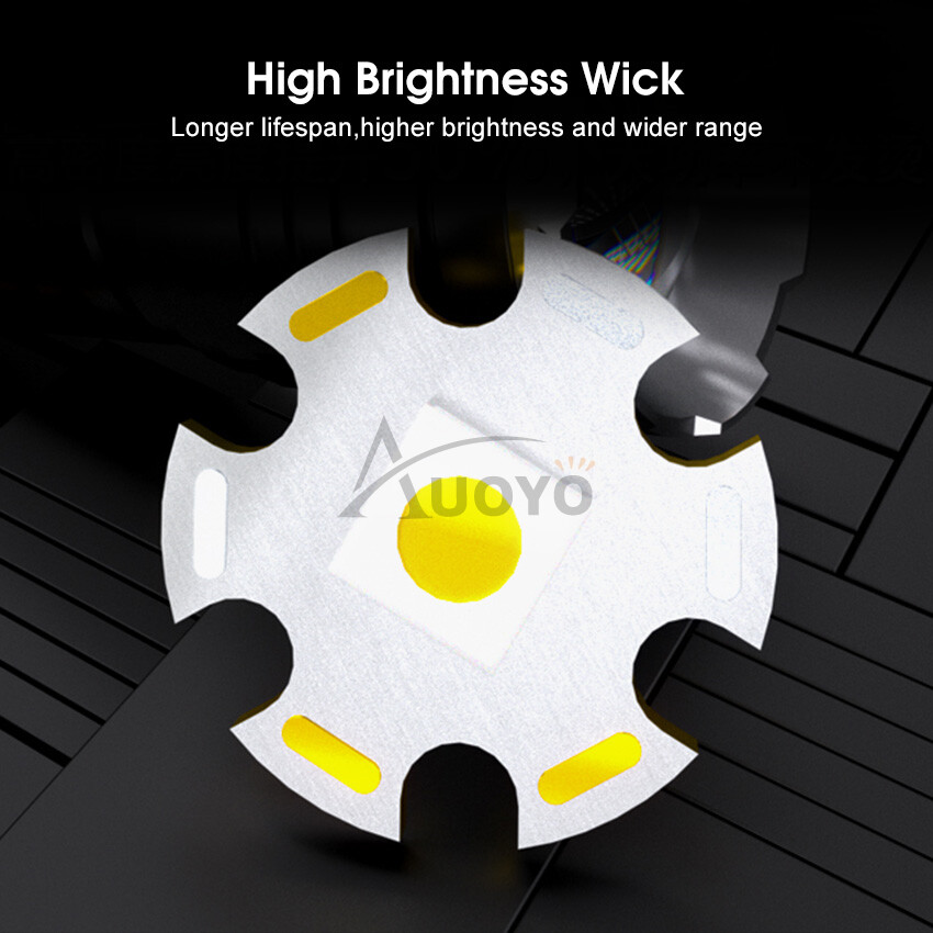 Auoyo White Laser Flashlight Outdoor Flashlight Telescopic Zoom Strong Light Multi-function Flashlight LED Power Display Charging Outdoor Flashlight Camping Outdoor Lamp Outdoor Waterproof Torchlight