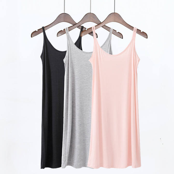 black underwear slip dress