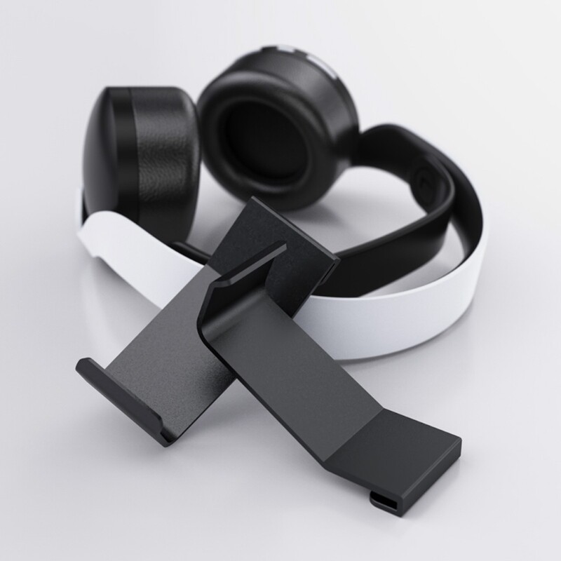 [2 Pack] Controller & Headphone Hanger Hook with Console Mount Clip Gamepad Holder for Universal PS5 Gaming Console