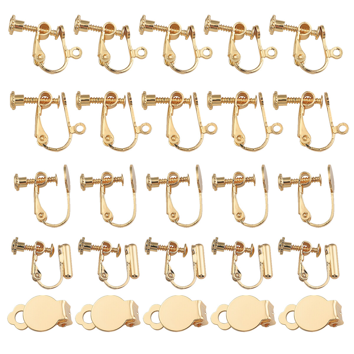 10 Cái/túi Đồng Với 18K Vàng Mạ Bông Tai Móc Clasp Đòn Bẩy Vòng Hở Lưng, Kẹp Bông Tai Tự Làm Móc Cài Phụ Kiện Làm Đồ Trang Sức