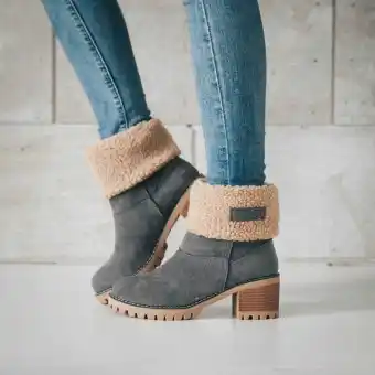 Women Winter Fur Warm Snow Boots Ladies Warm Wool Booties Boot