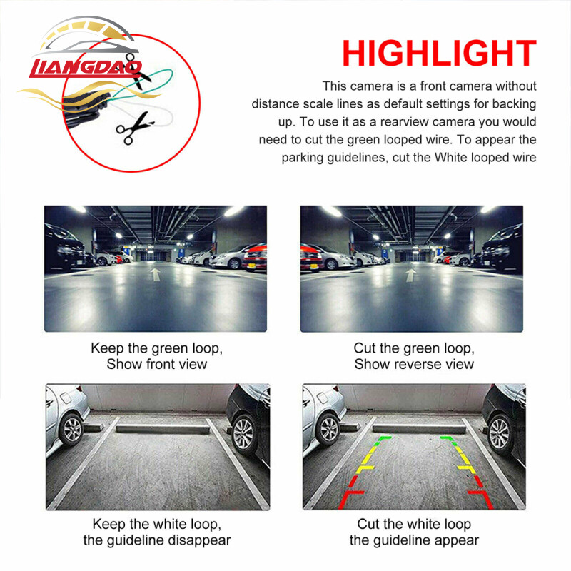 LI【ready stock】170 Degrees Wide Viewing Angle CMOS Car Rear View Camera Rear / Front / Side View Reverse Night Vision Waterproof Lens Backup Camera