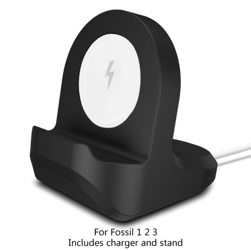 Portable Wireless Charging Base Stand Dock Smart Watch Charger Cable for Fossil- Q Gen 1 2 3 Founder/Wander/Marshal