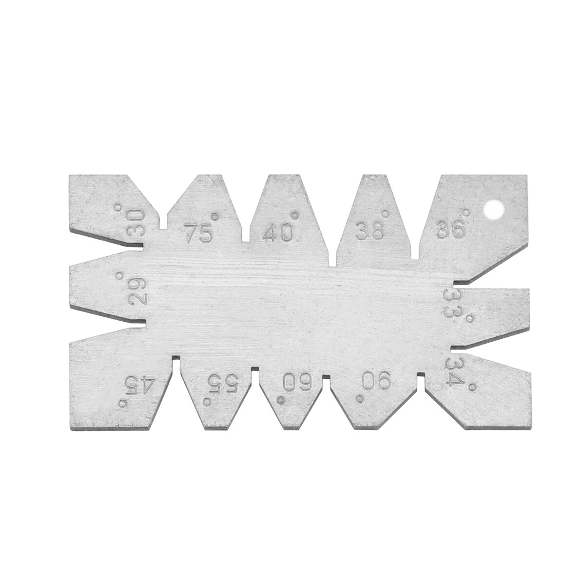 Stainless Steel Thread Gauge Central Gauge Angle Tool Plate with 29°-90 Range for Industrial Measurement