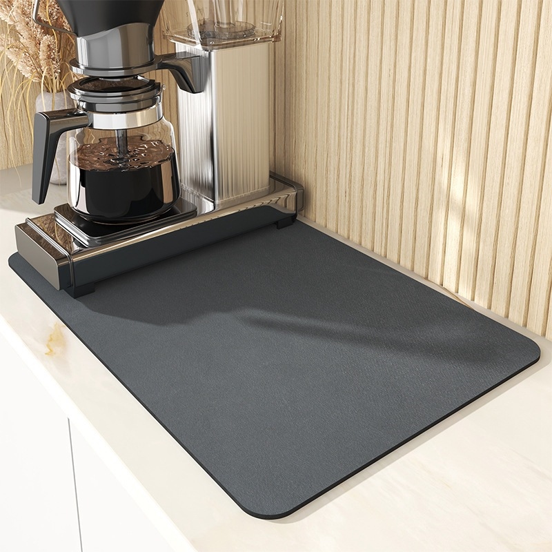 {hot} Drain Pad Rubber Dish Drying Mat Super Absorbent Drainer Mats Tableware Bottle Rugs Kitchen Dinnerware Placemat