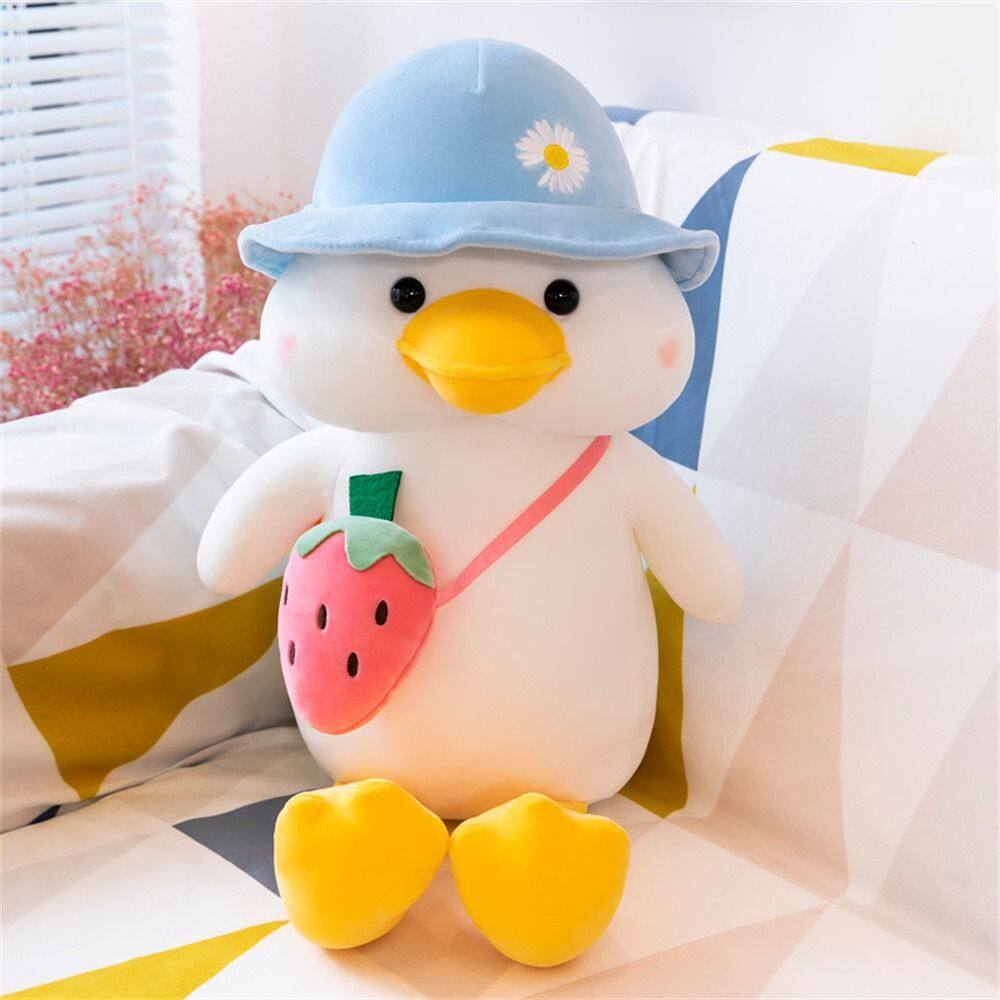 ABNORM Christmas Gift for Children Soft School Duck 30cm 45cm Fluffy Throw Plushie Doll Stuffed Animal Duck Plush Toy Duck Stuffed Toy