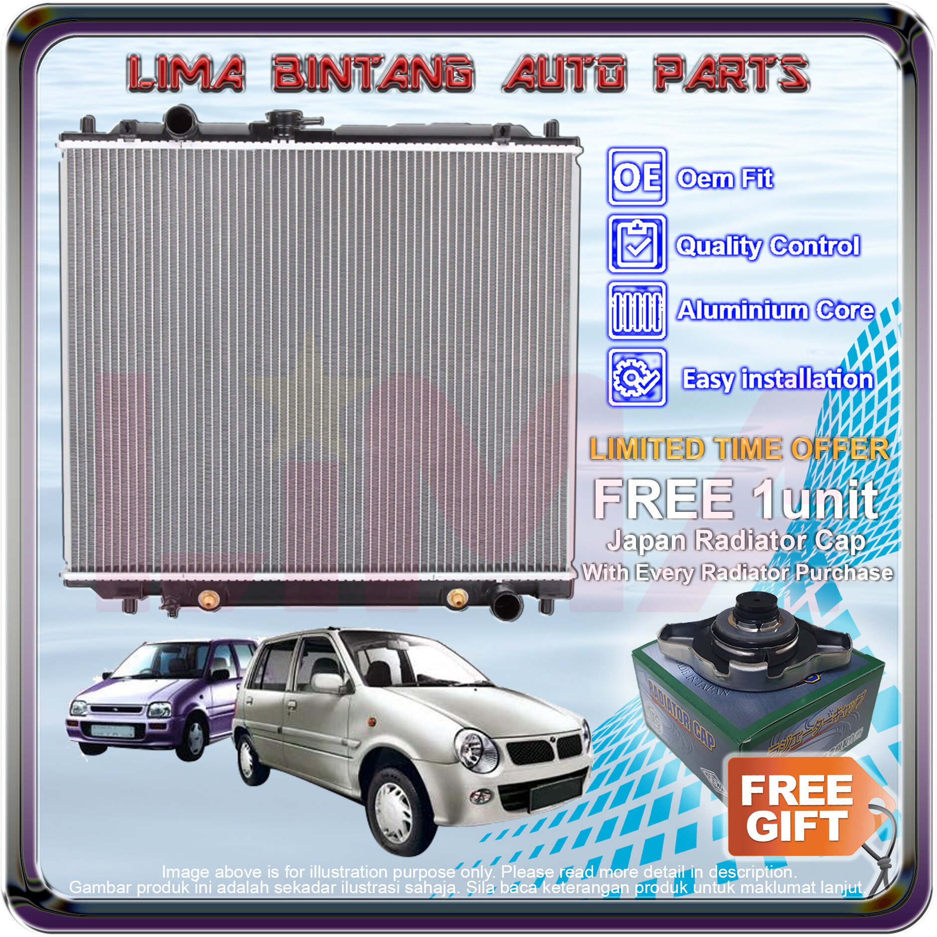 Perodua Kancil Radiator ( Single / Double Layer ) *Free Cap* Lazada