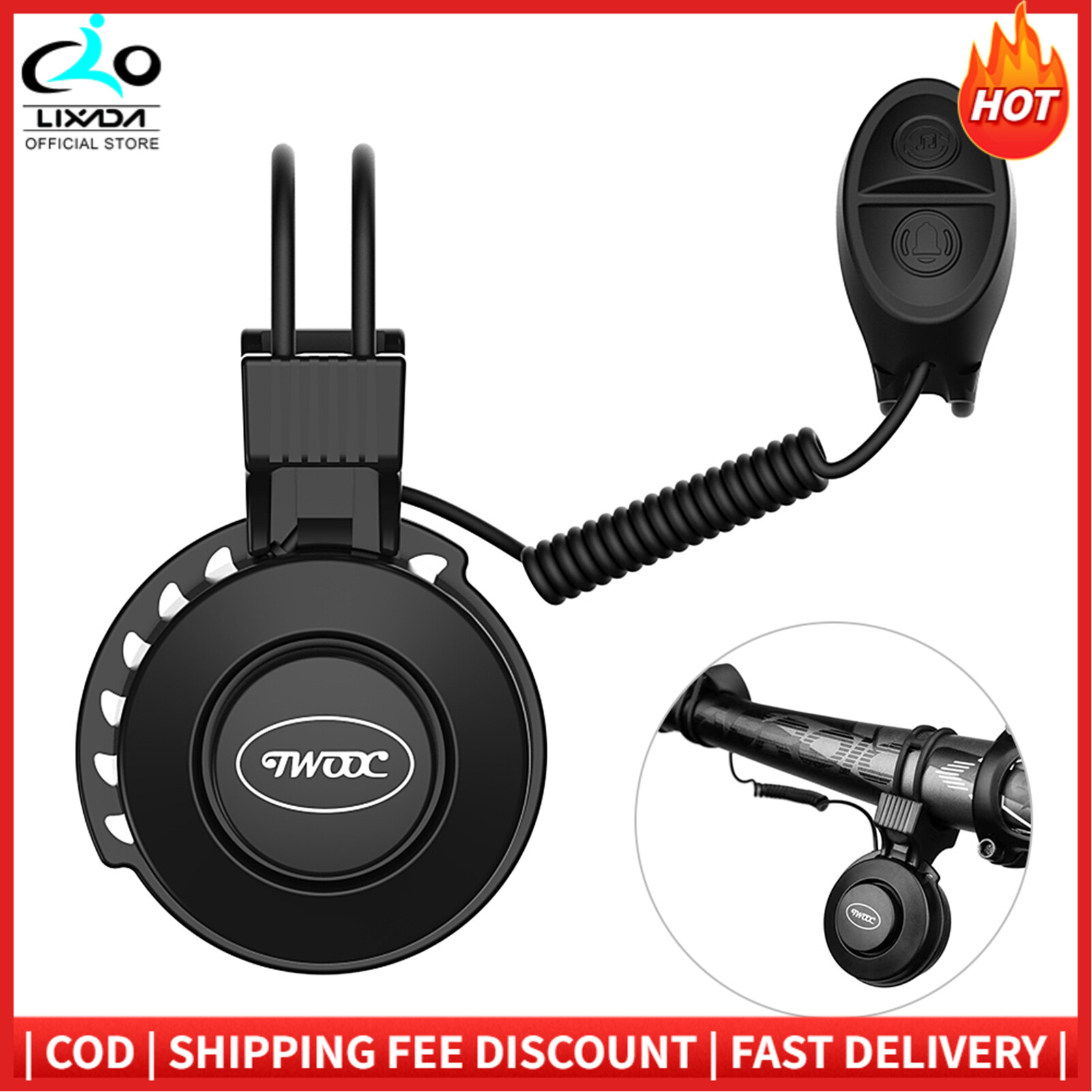 Rechargeable Cycling Handlebar Electric Bike Ring Adjustable Volume Mini Alarm Bell Electronic Bicycle Horn