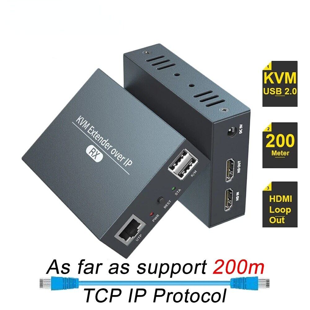 HDMI KVM Extender Over IP RJ45 Network KVM Extender USB HDMI