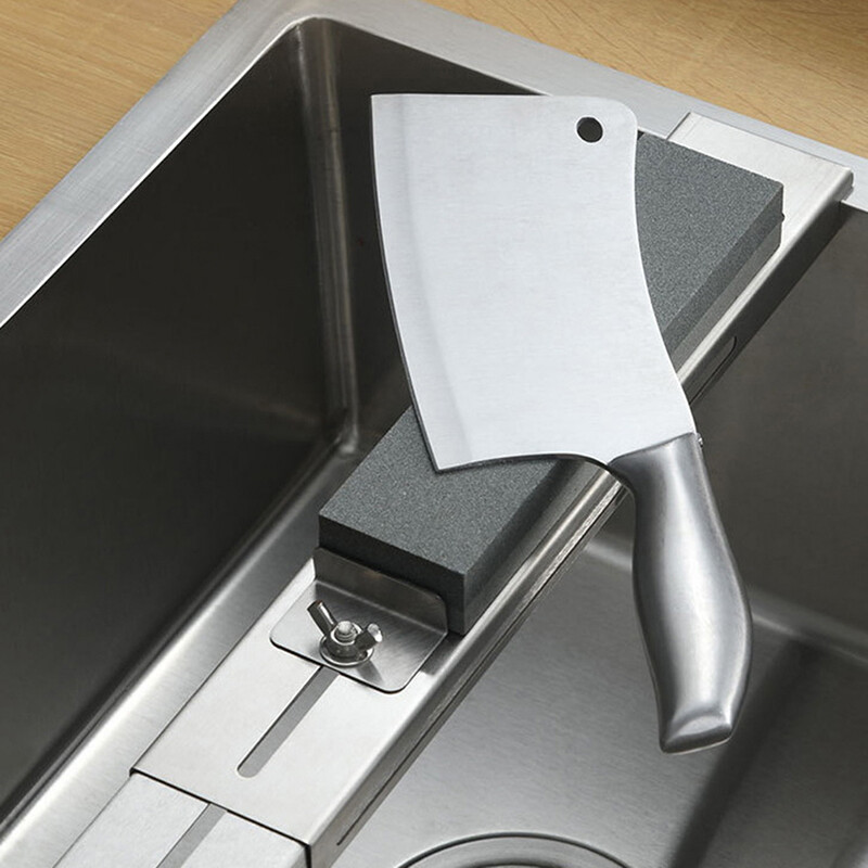 Kupanny Adjustable Over Sink Sharpening Stone Holder Retractable Whetstone Sink Bridge
