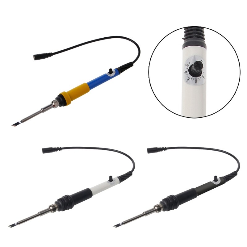 T12 DC 12-24V 75W Mini Electric Soldering Iron Adjustable Temperature+Tip