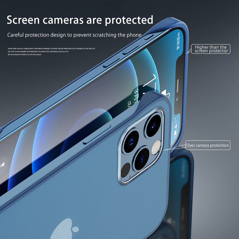 Thinmon for Apple IPhone 12/iPhone 12 Pro/iPhone 12 Pro Max iPhone 13 13mini 13 Pro Max 14 14 Plus 14 Pro Phone Cases Ultra Slim Cover Ultra-thin Scrub Shockproof Borderless for iPhone 7/8 iPhone XS Max XR Protective Casing