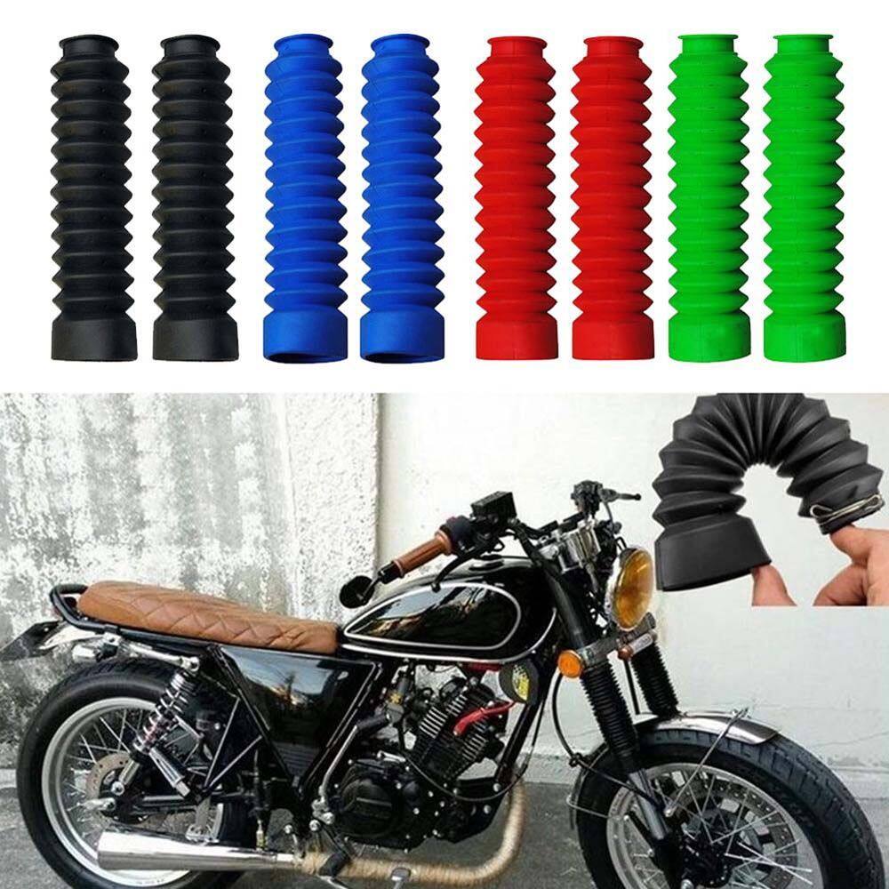 DFDFF Shockproof Dustproof Gators Gaiters Rubber Motorcycle Front Fork Cover Shock Dust Guard Front Fork Boot Cover Shock Damping Dust Coverb Phụ kiện điện tử xe máy