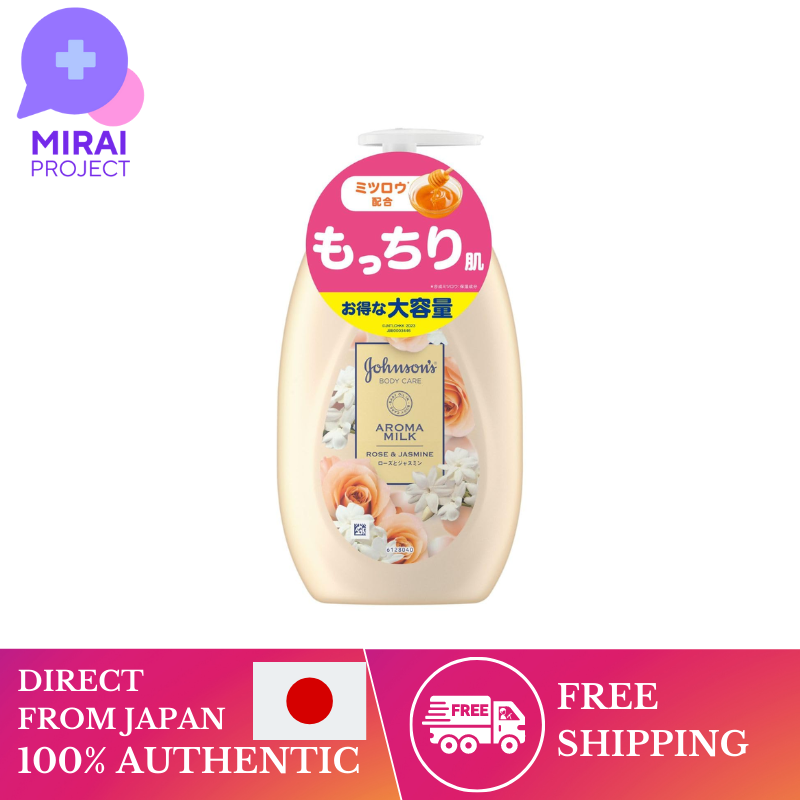 Johnson Body Care Extra Care Aroma Milk 500ml Rose and Jasmine Scent Large Capacity Body Cream Body Milk Lotion Pump Moisturizing, 100% Authentic, Free Shipping