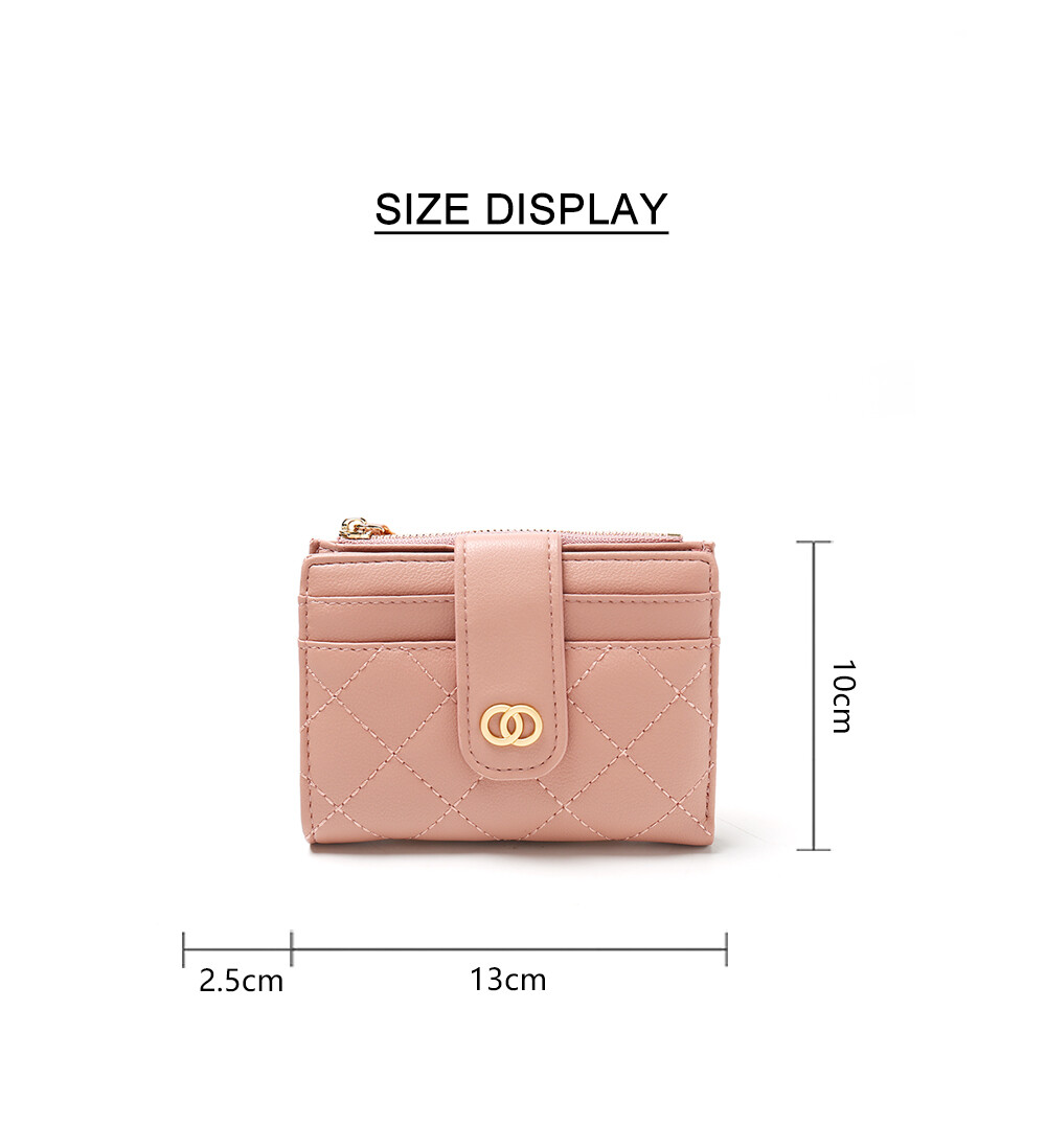 Ví Ngắn LIKEBAG Ví Gấp Da PU Màu Trơn