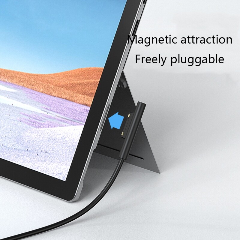 15v 3a type c power supply charger adapter pd fast charging cable for surface pro 7/6/54/3 150cm