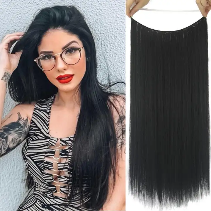 Medium Length Straight Hair Curly Hair Extension Hair Extension