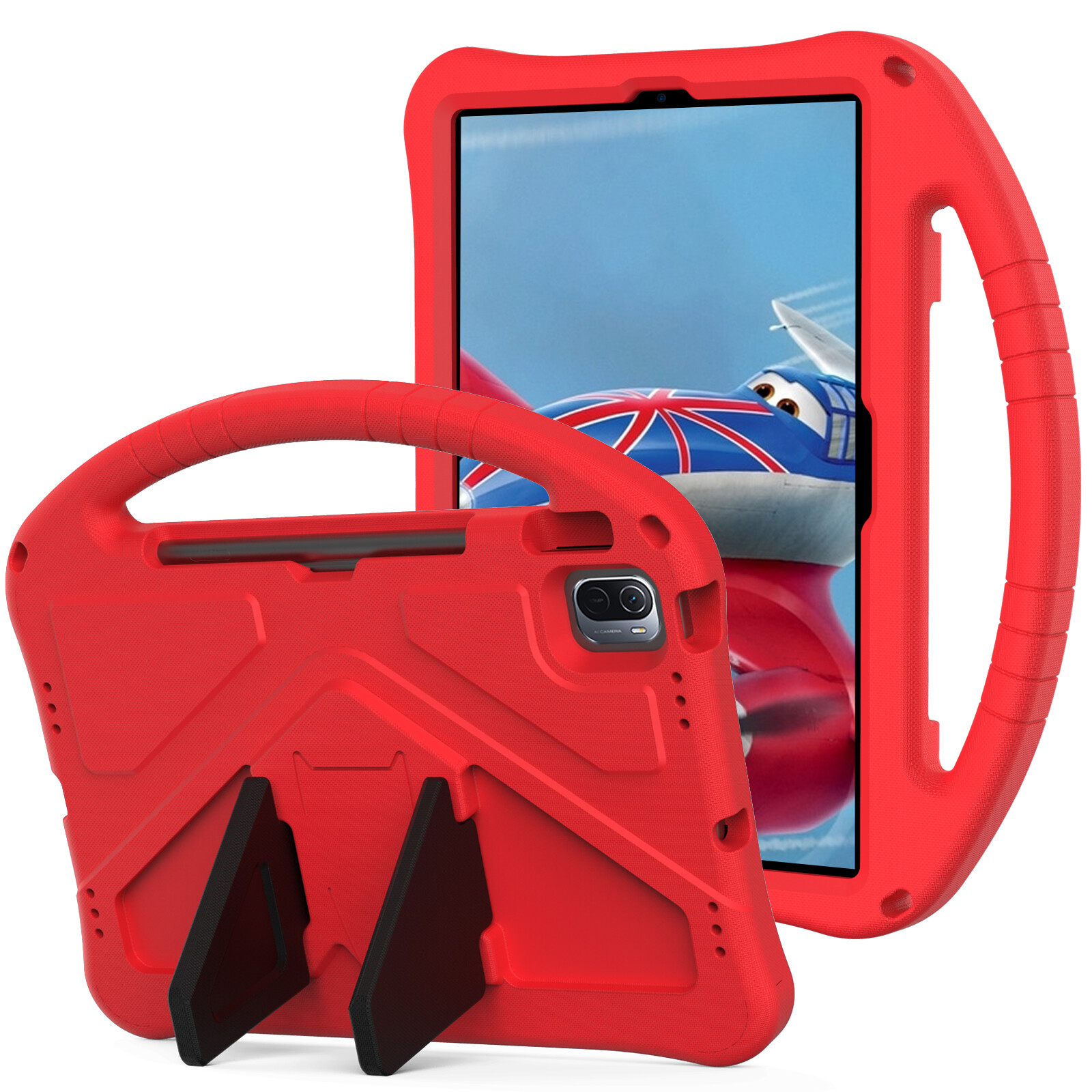 Kids Case for Xiaomi Pad 5 Pro Cover 11.0 2021 EVA Shockproof Tablet Child Protective Cover, Lightweight Shockproof Silicone Handle Bracket Xiaomi Mi Pad 5 Protective Case Child Protective Cover 11-inch Xiaomi Mipad5 2021 Protective Cover Tablet