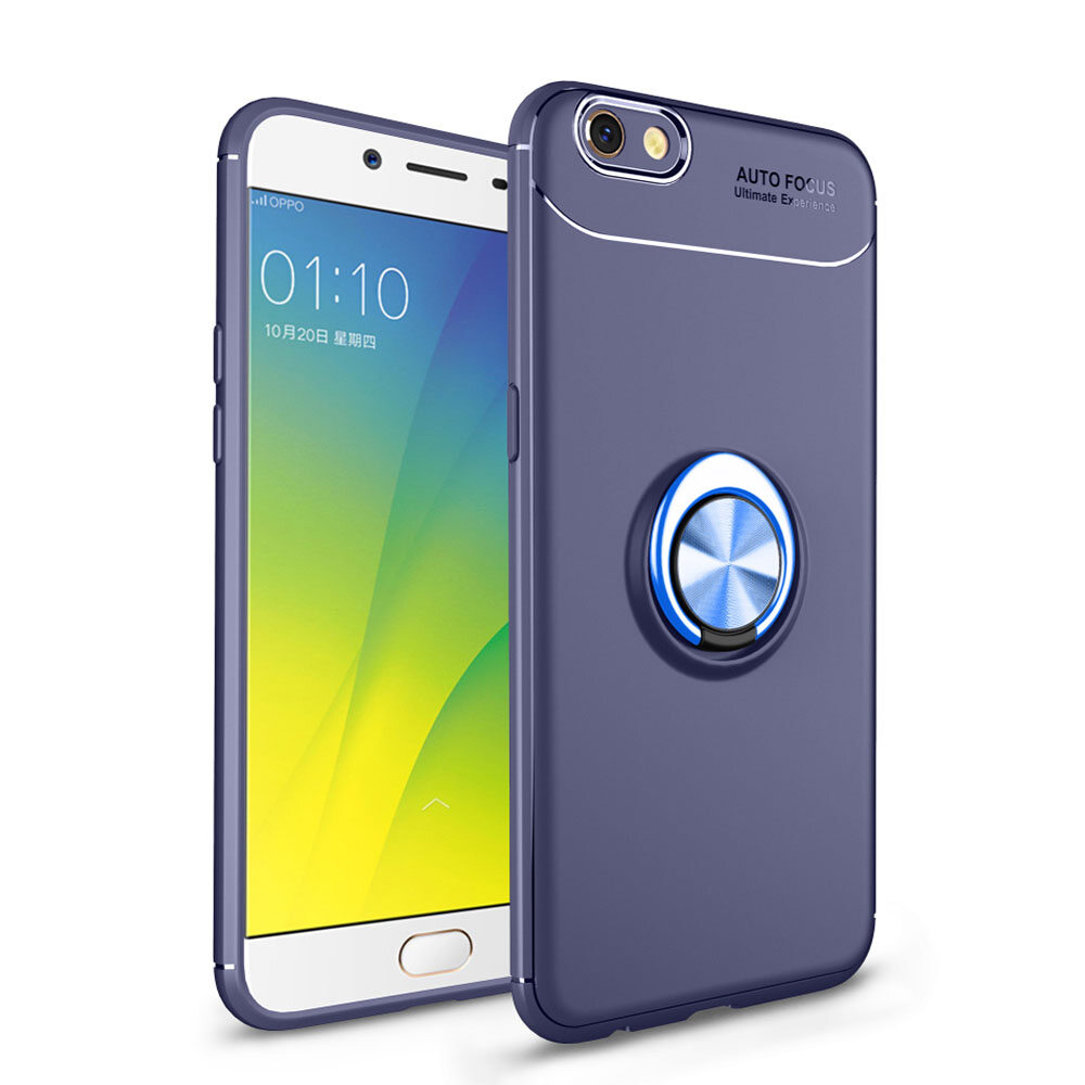 Leewinda for oppo r9s f3 plus phone case,for oppo r9s plus cases,luxury armor silicone edge and hard back cover metal ring casing