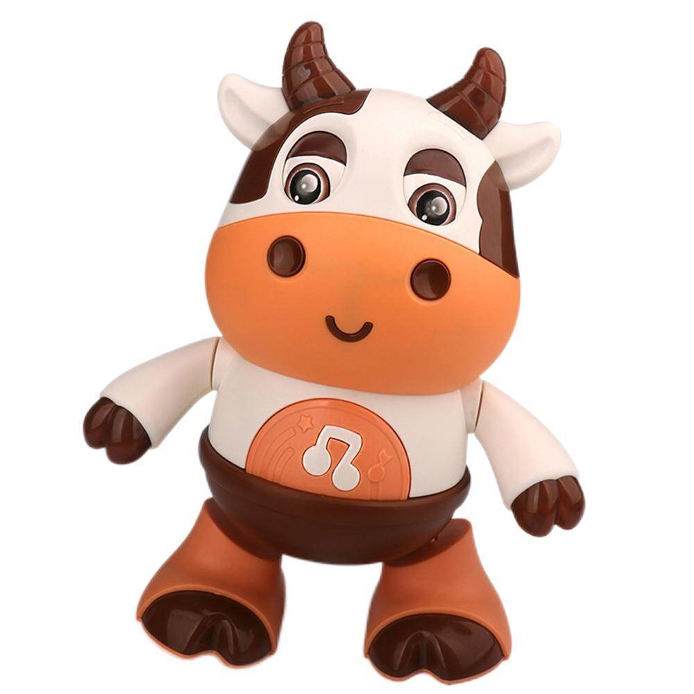 Cute Cow Musical Toys Funny Electric Children Dancing Robot Toys Multifunctional Parent-child Interactive Game Toy Sound And Light Early Education Toy