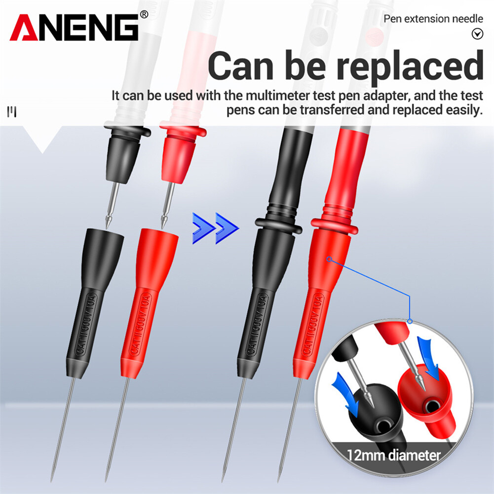 2pcs Insulation Piercing Needles Tip Non-destructive Multimeter Test Probes