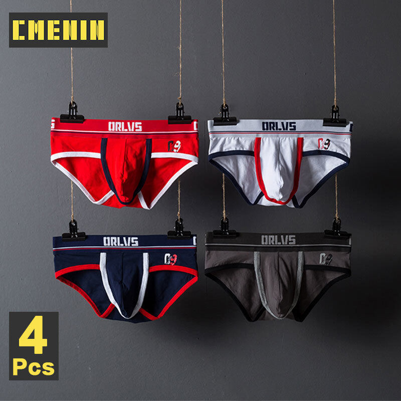 Nơi bán 4Pcs LOGO Print Sexy Men Underwear Briefs Fashion Men Male Breathable Cotton Underpants 2020 New OR188