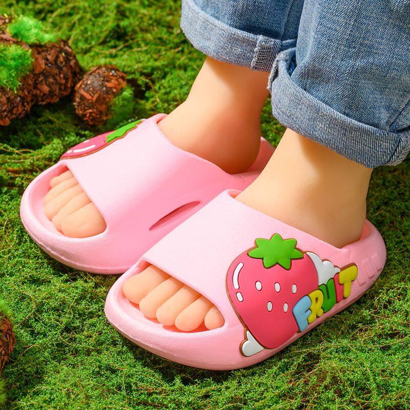 IP Children's Slippers Fruit Cartoon Thick Bottom Cute Soft Bottom Non-slip