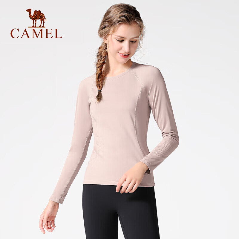 Camel Áo Nỉ Mỏng Dài Tay Thể Thao Cho Nữ Áo Thun Thể Thao Nhanh Khô