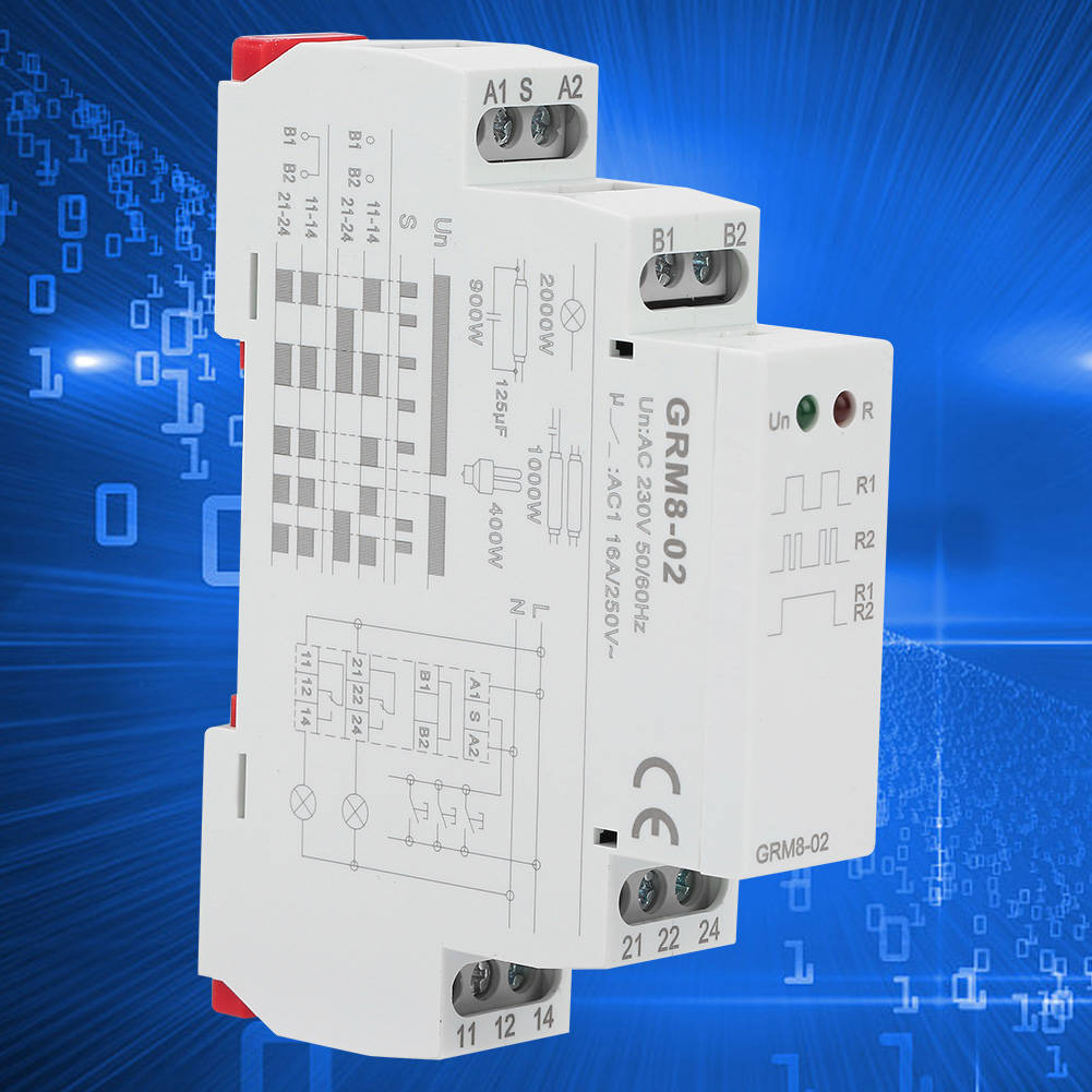 GRM8-02 Electronic Impulse Relay Latching Relay Memory Electronic Impulse Relay Relay AC 230V