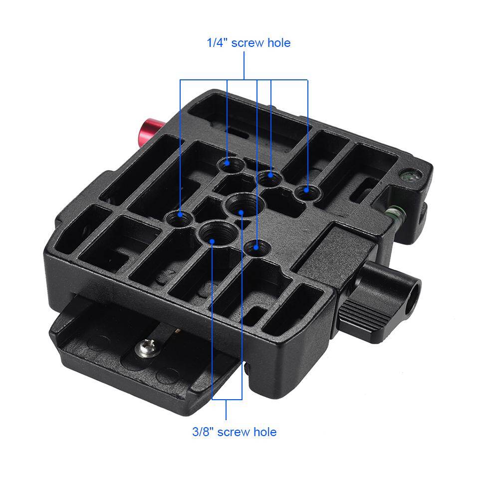 Andoer Video Camera Tripod Quick Release Clamp Adapter with Quick Release Plate Compatible for Manfrotto 501 500AH 701HDV 503HDV Q5 Head