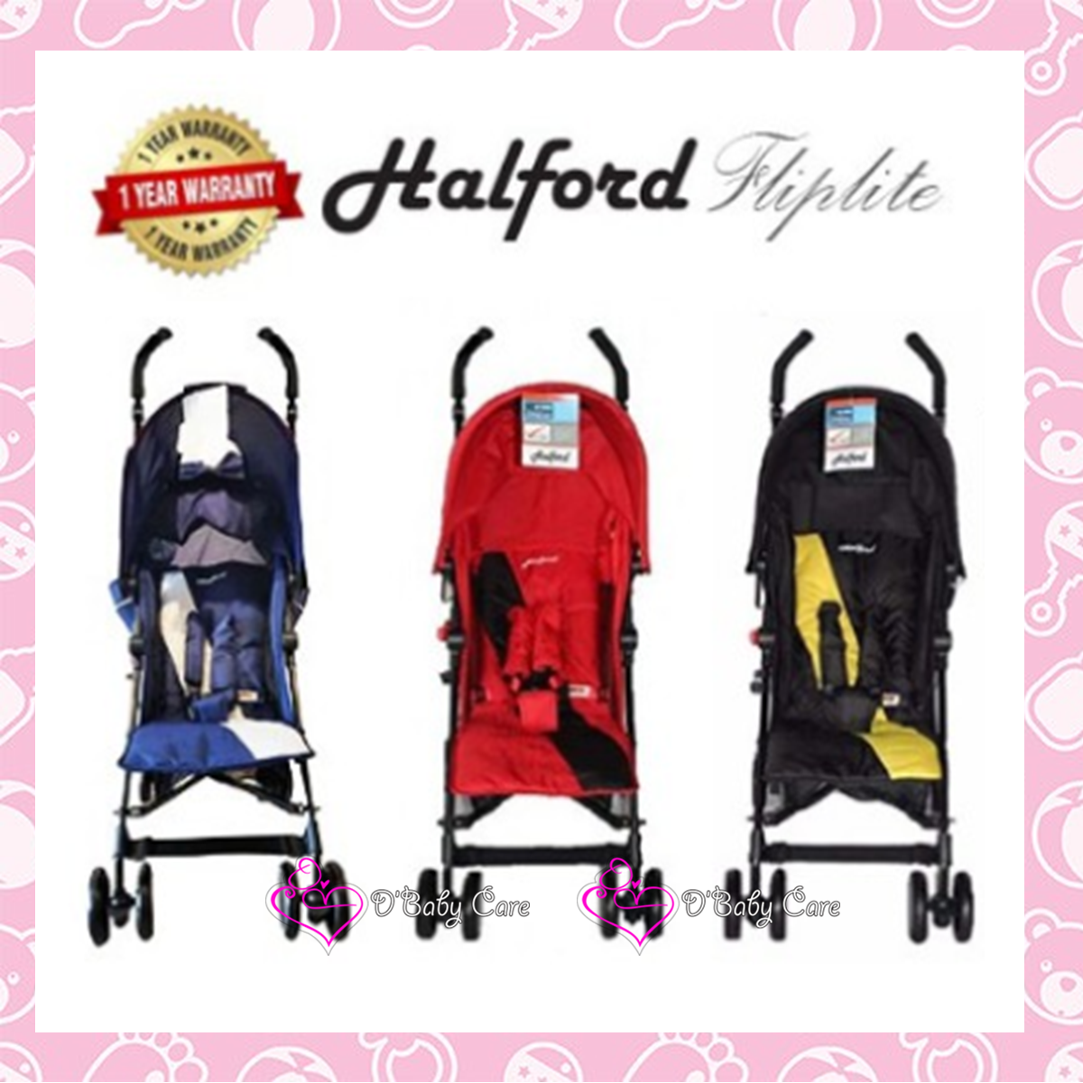 [Ready Stock] Halford Fliplite Stroller (1year Warranty) Lazada