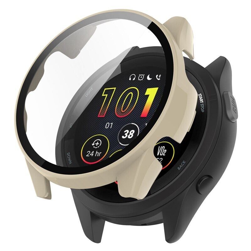 PC Bảo Vệ Trường Hợp Glass Đối Với Garmin Forerunner 265 Đồng Hồ Thông Minh Bumper Miếng Bảo Vệ Màn Hình Cho Garmin Forerunner 265 265 S Bìa