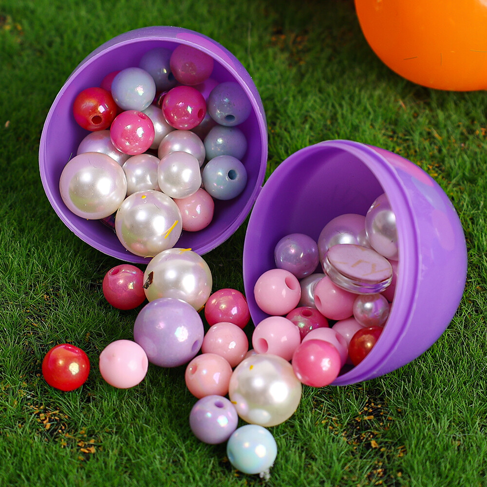20/10Pcs Fillable Easter Egg Plastic Colorful Eggs Creative Easter Gift Box Children's Toys Wedding Birthday Party Decoration