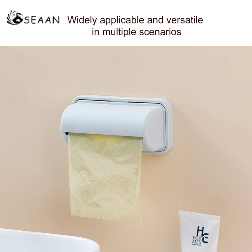 Trash Bags Storage Box Wall Mounted Kitchen Bathroom Plastic Garbage Bag Container Dispenser Home Storage