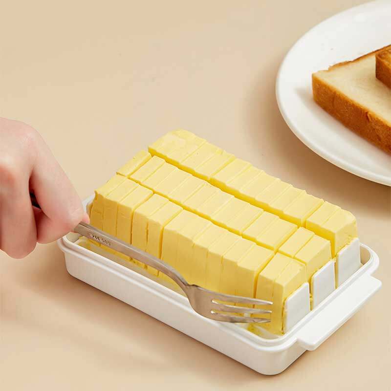 Hộp Đựng Cắt Bơ Trong Suốt Hộp Đựng Có Nắp Dụng Cụ Nhà Bếp Cầm Tay Giữ Tươi Tách Bơ Phô Mai