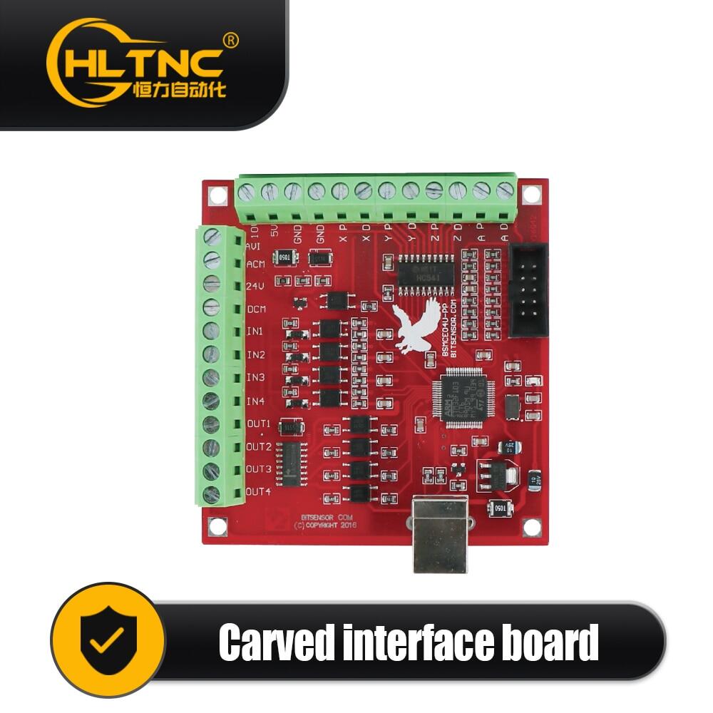 Breakout Board CNC USB MACH3 4AXIS Controller Card Support Stepper And Servo Motor 100Khz With USB Cable Software On The CD Electrical Circuitry - Parts