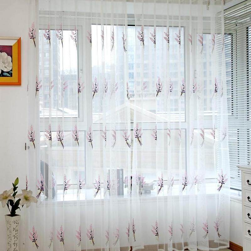 Rèm Cửa Sổ Vải Voan Mỏng Thêu Màn Hình 2M Cho Phòng Khách