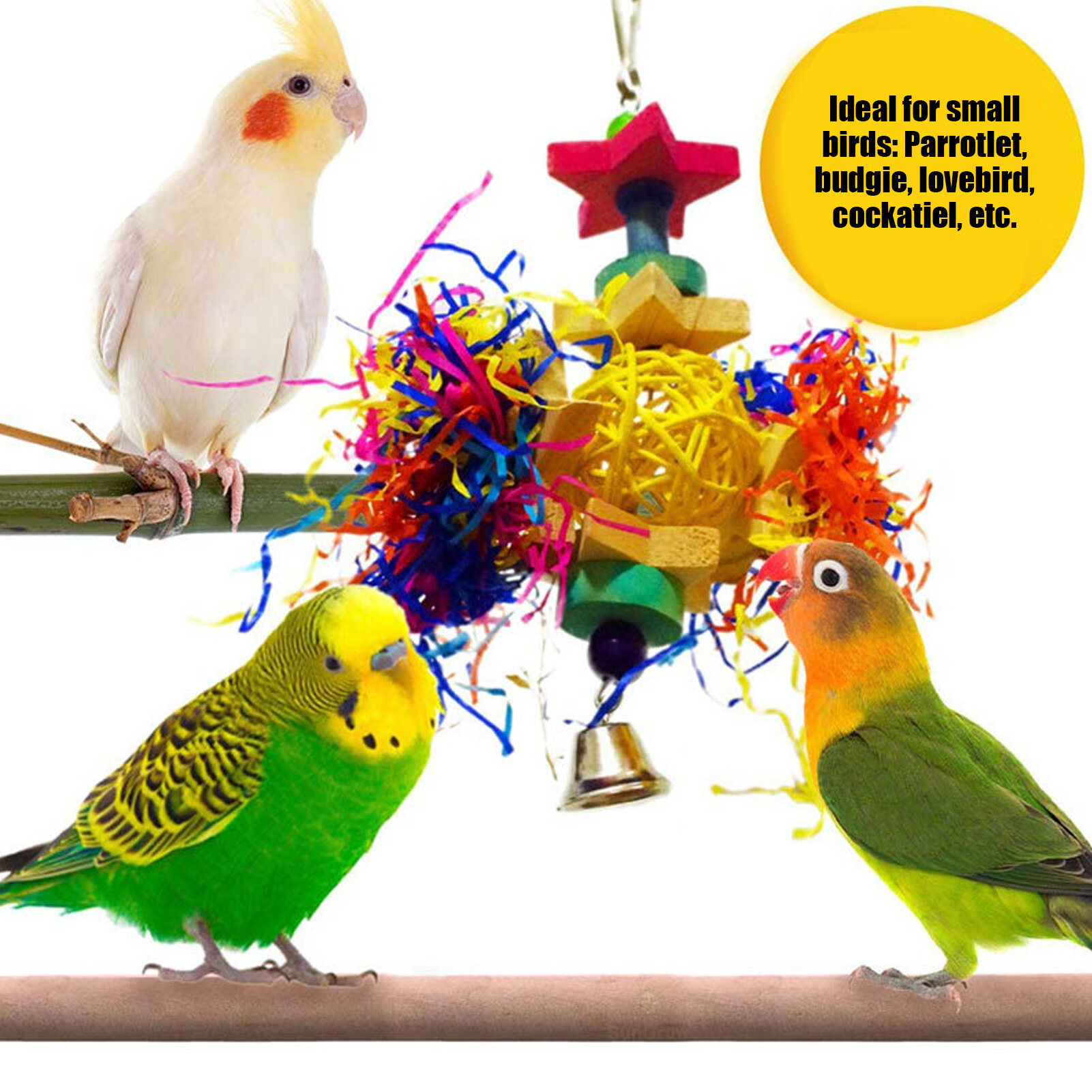 Ggdoo Parrot Feeder Toy Hanging Foraging Ball Chicken Foraging Toy Plastic Pet Feeding Ball for Bird Hens Parrot Forager